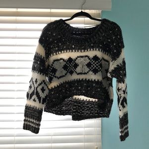 Free People Chunky Knit Cropped Sweater